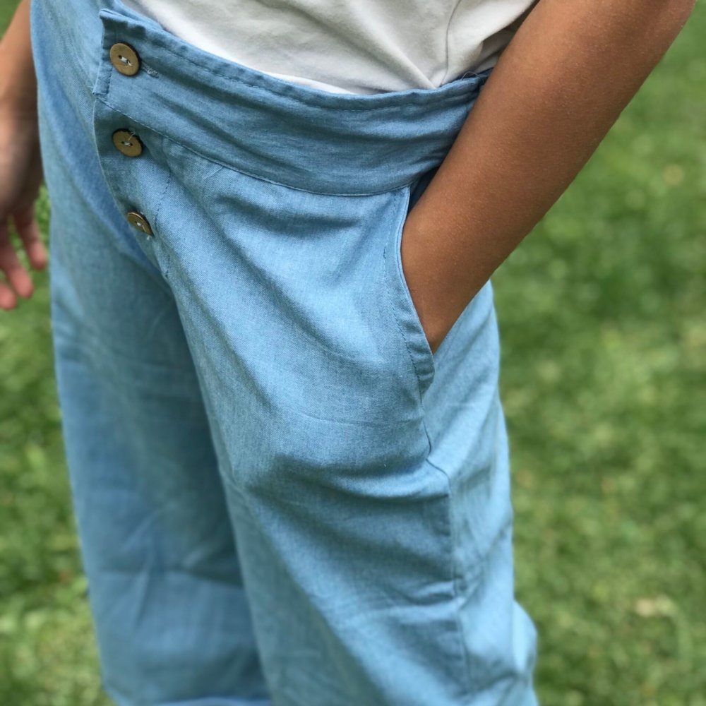 Palazzo Dominique Denim Celeste